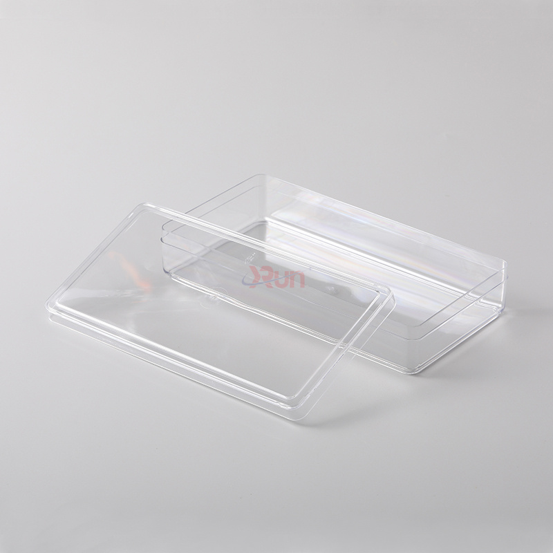 To order large plastic jars, combine them with our durable rectangular clear box to create a complete plastic cake containers system for secure and large-scale custom chocolate packaging.